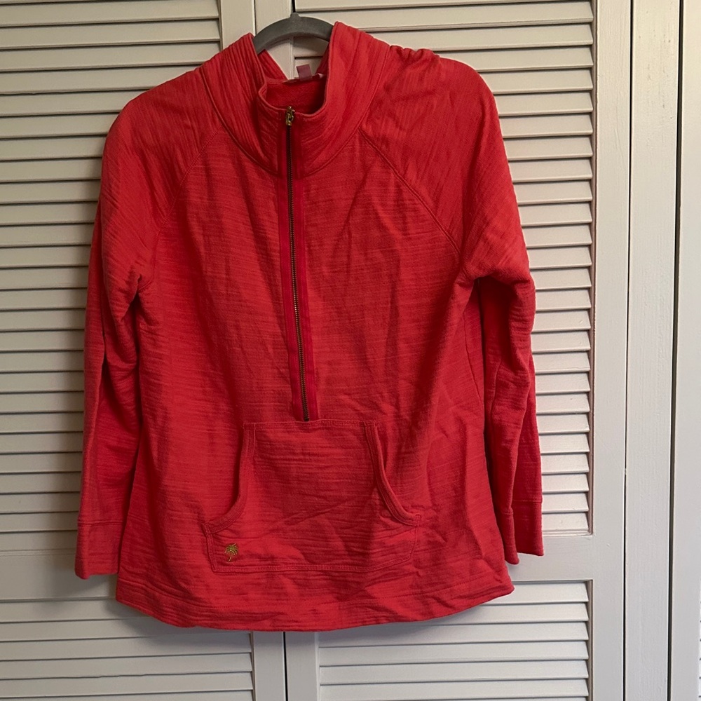 Lilly Pulitzer Vibrant Pink 1/2 zip pullover